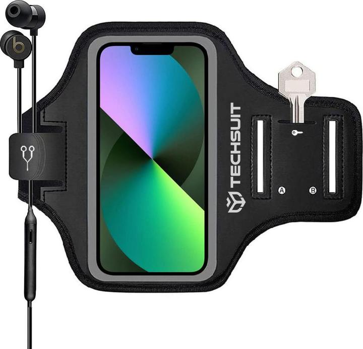 Produktbild Techsuit - Sports Armband (TH20) - with Velcro, for Phones, max 6.8" - Black