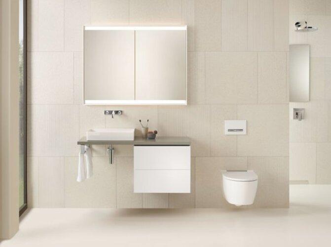 Image du produit Geberit ONE armoire de toilette avec ComfortLight, 2 portes, montage encastré, 120x90x15cm, 505.805