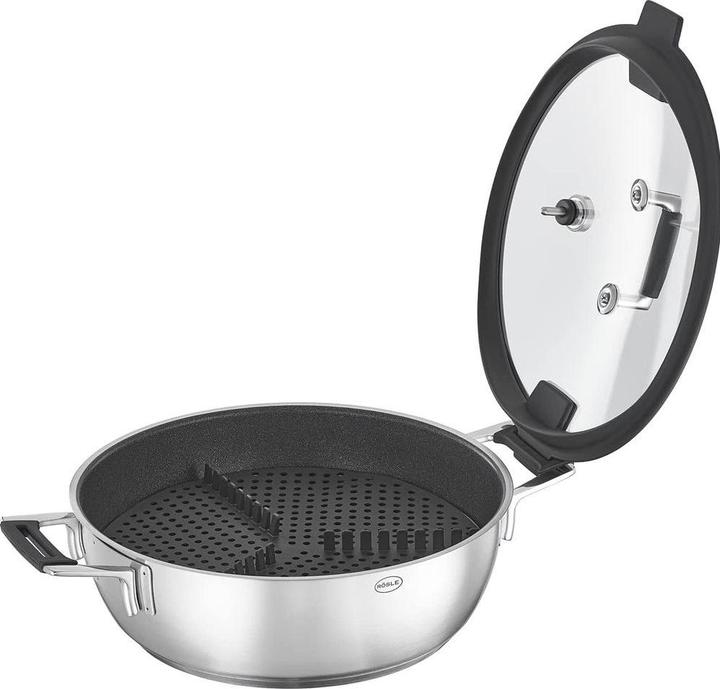 Actual product image Rösle Silence PRO Aroma Steamer Ø28cm (28 cm, Steam cooker, Stainless steel)