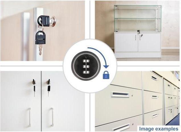 Actual product image Navilock Cylinder lever lock for appliance cabinets with numbers