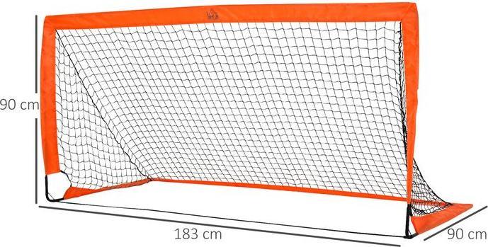 Immagine prodotto Swisshandel24 Fussballtore Fussballnetz 2er Set Minitore Faltbar Oxfordstoff Outdoor Orange
