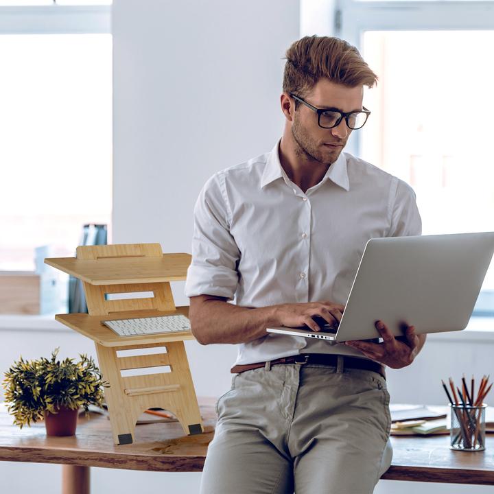 Actual product image Relaxdays Standing desk attachment (60 x 61 x 61 cm)