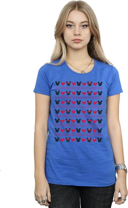 Immagine prodotto Disney Mickey And Minnie Christmas Hearts Maglietta Donna (L)