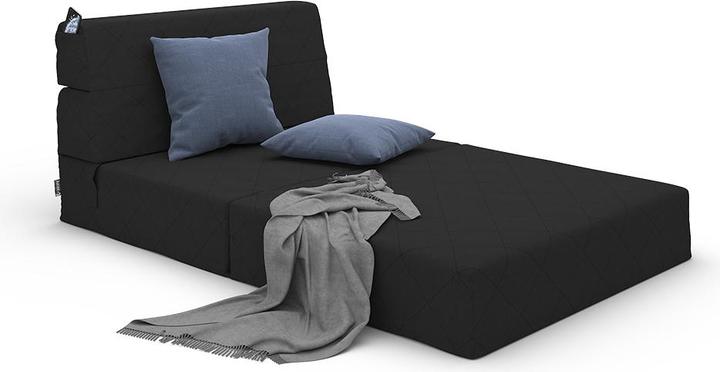 Actual product image VitaliSpa Sofa Lima, Black, 100 cm with sleep function