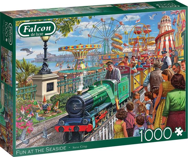 Actual product image Jumbo Falken jigsaw puzzle - Fun by the sea, 1000 pieces. (1000 pieces)