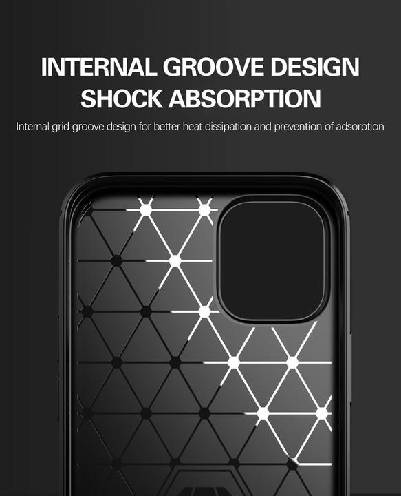 Image du produit Cadorabo TPU Ultra Slim carbon edelstahl Combi Cover (Apple iPhone 12 mini)