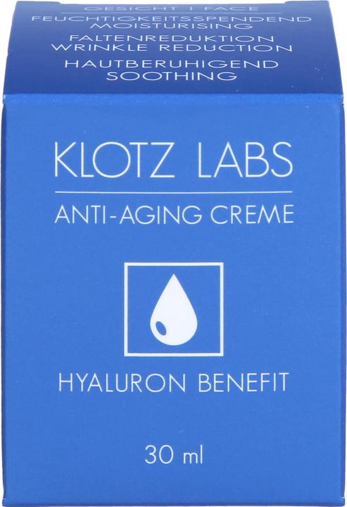 Actual product image Klotz Labs Hyaluron Benefit Cream, 30 ml Cream (30 ml, 24h cream)