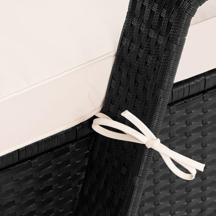 Image du produit Casaria Chaise longue de jardin en poly rotin (193 cm)
