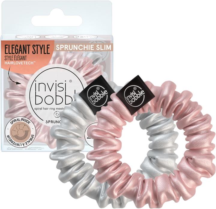 Actual product image Invisibobble Sprunchie Slim Bella Chrome 2 Pcs (Hair tie)