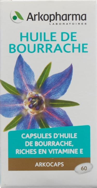 Actual product image Arkopharma Arkocaps Borretschöl Kapseln (60 Piece, Capsules, 62 g)