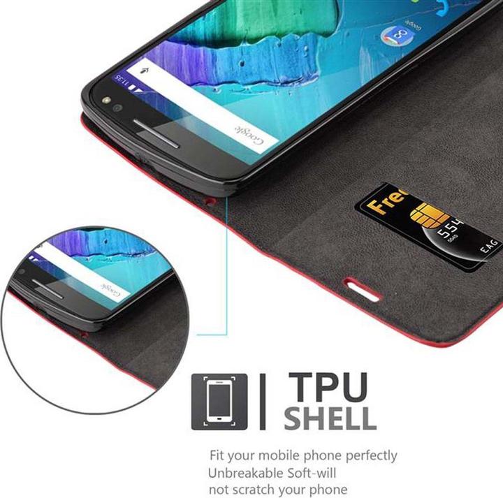 Productafbeelding Cadorabo Boek Onzichtbare Magneethoes (Motorola Moto X Stijl)
