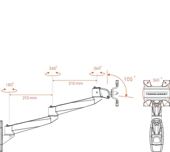 Produktbild SpeaKa Professional SuperSwivel für Apple (Wand, 30")