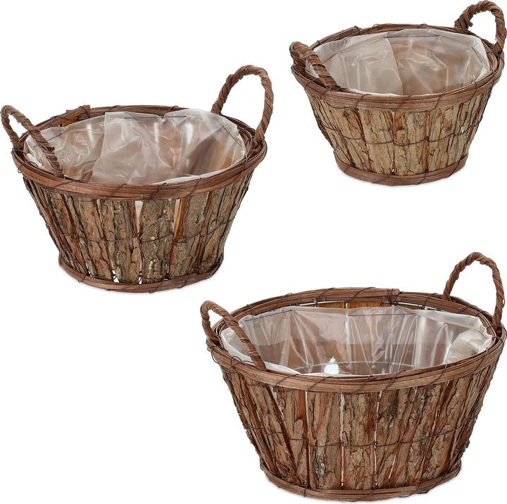 Relaxdays 3-piece flower pot set