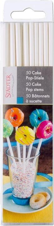 Image du produit Städter 50 bâtons de sucette blancs pour CakePops