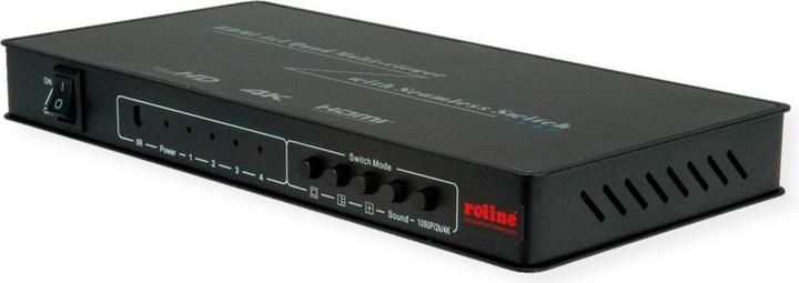 Actual product image Roline HDMI 4x1 QUAD Multi-Viewer Switch