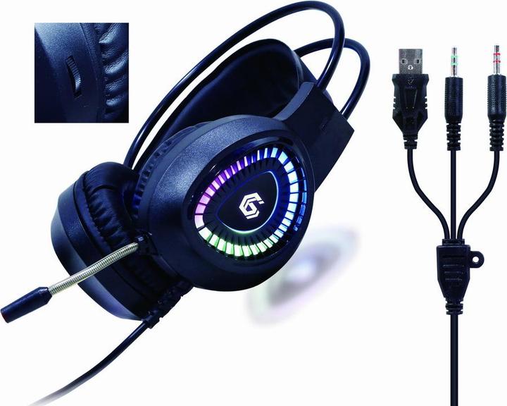 Image du produit Gembird Gaming SetinchPhantominch avec tapis de souris rétroéclairé 4en1 GGS-UMGL4-01 (US, Filaire)