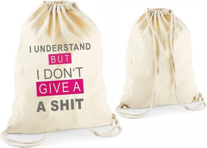 4you Design Statement-Tragebeutel I understand? I don't give a shit natur