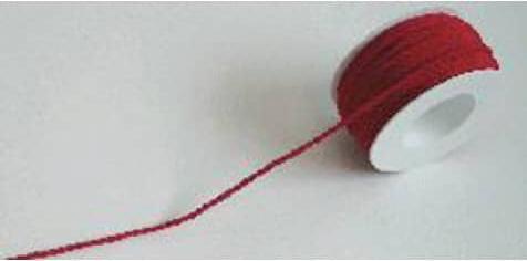 Actual product image Goldina Silk cord 3mmx25m red (Gift ribbon, 1 x)
