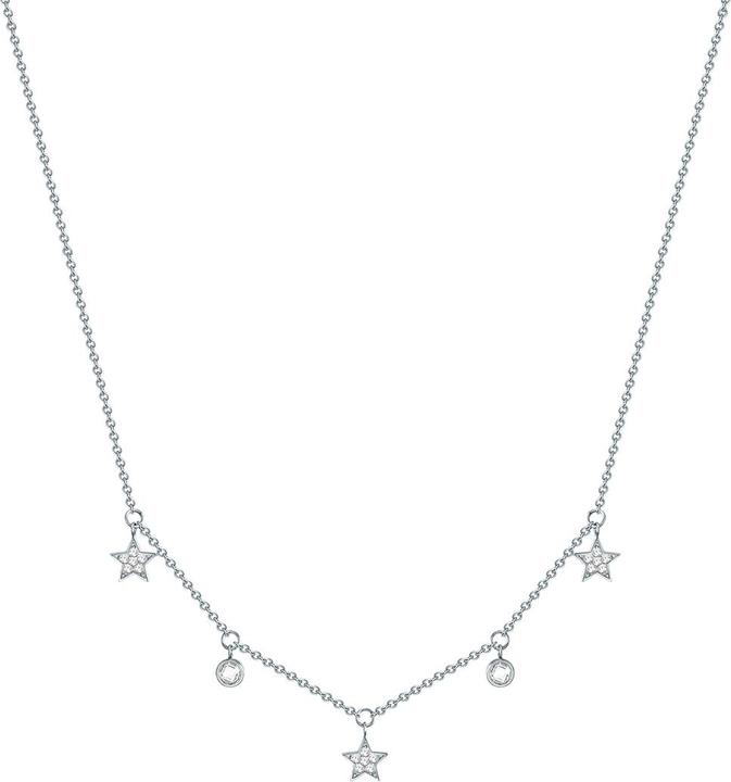 Produktbild Eastside Damen Stern Edelstahl Preciosa silber 40,0 cm Basiskette + 5,0 cm Verlängerung - 29778 (Edelstahl, 40 - 45 cm)