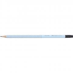 Actual product image Faber-Castell Grip 2001 B Bleistift mit Radiergummi, blau (12 Stück) (B, 12 x)