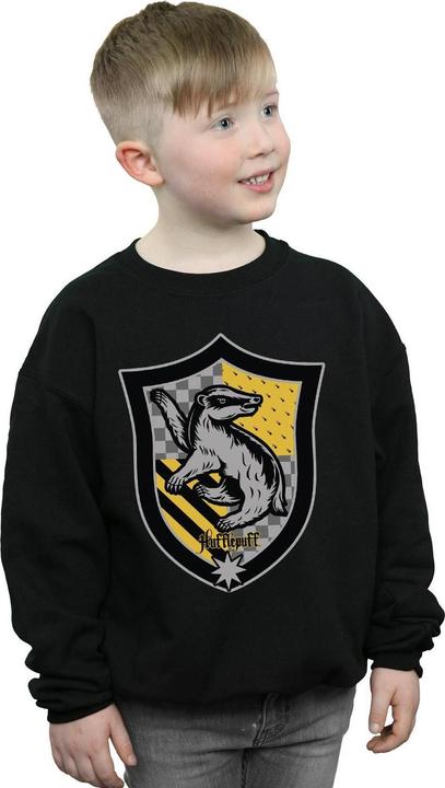 Actual product image Boys Hufflepuff Crest Flat Sweatshirt (116)