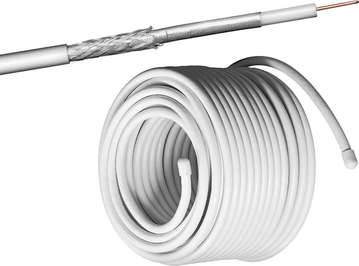 Goobay Koaxial-Antennenkabel auf Spule (100 dB, Mini-Spule)