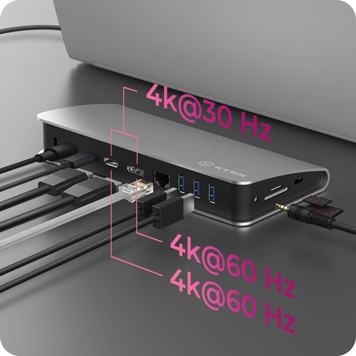 Actual product image Icy Box RaidSonic ICYBOX IB-DK2408-C Docking station 11in1 (USB-C, 1 Ports)