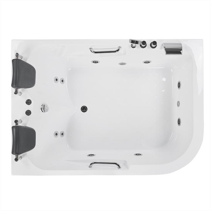 Image du produit Beliani Baignoire balnéo blanche modèle d'angle avec LED 170 x 119 cm droite BAYAMO (318 l, 119 cm, 119 cm)