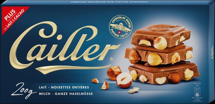 Cailler Tavoletta di cioccolato al latte con nocciole intere (200 g)