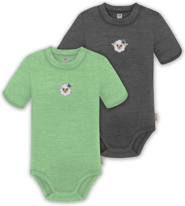 Normani 2er Set Baby Merino Kurzarmbody „Tihoi" - 9317