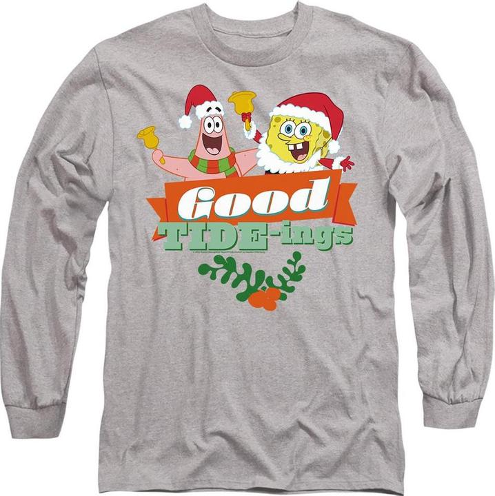 Immagine prodotto Spongebob Squarepants Good Tide-ings Maglietta Natale Patrick Star (Patrick Stella) Babbo Natale Adulto Unisex (XXL)