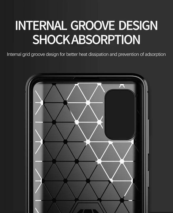 Actual product image Cadorabo TPU Ultra Slim carbon stainless steel Combi Cover (Samsung Galaxy A41)