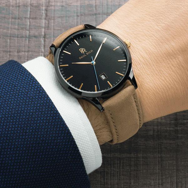Immagine prodotto Paul Rich Hampton Holbrook in pelle marrone (Orologio da polso analogico, 40 mm)