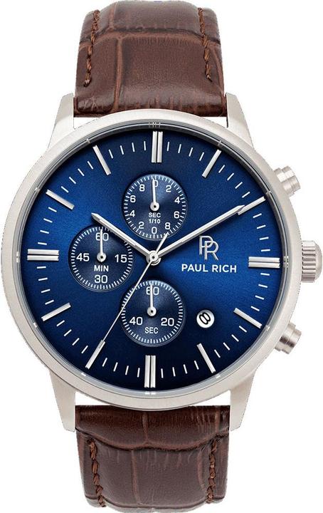 Actual product image Paul Rich Chronograph Mariner Brown Leather (Analogue wristwatch, 42 mm)