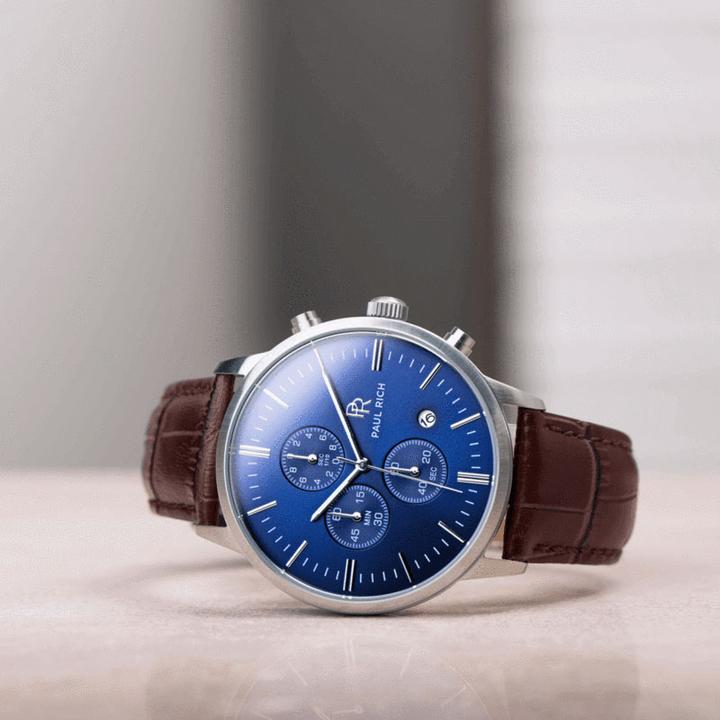 Actual product image Paul Rich Chronograph Mariner Brown Leather (Analogue wristwatch, 42 mm)
