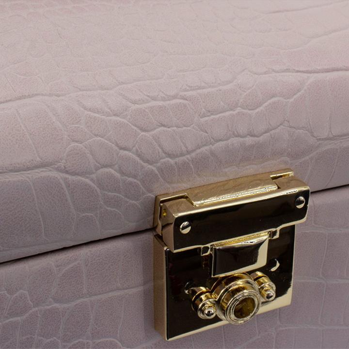 Produktbild Friedrich Modern antique pink jewelry box with crocodile pattern Caiman 20136-4