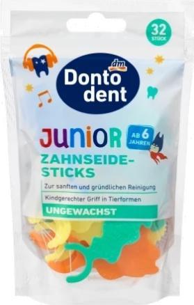 Produktbild dm Dontodent Zahnseidesticks Junior