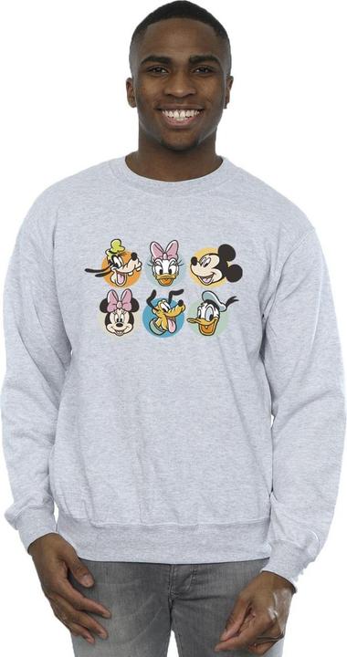 Actual product image Disney Mens Mickey Mouse And Friends Faces Sweatshirt (XL)