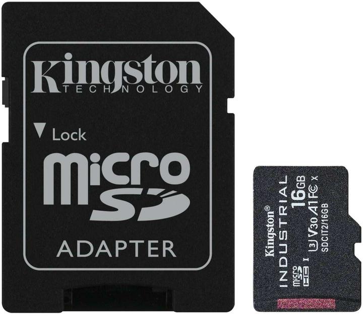 Actual product image Kingston microSDHC Industrial (16 GB, microSDHC, U3, UHS-I)