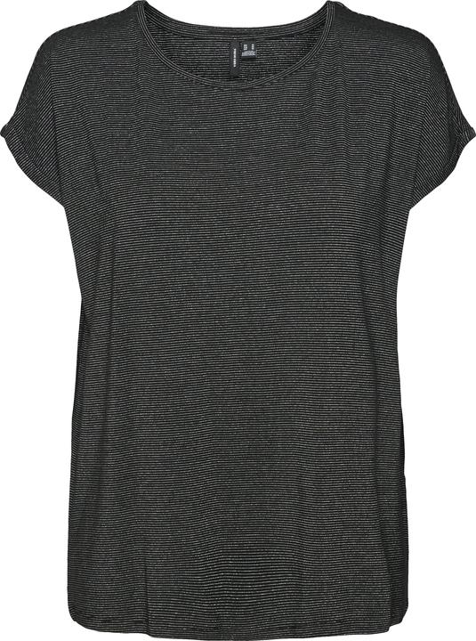 Vero Moda Vmlava Glitter Ss Top Stripe Ga