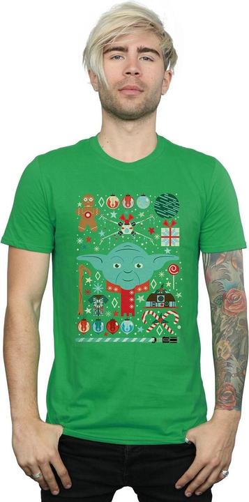 Actual product image Star Wars Mens Yoda Christmas T-Shirt (XXL)