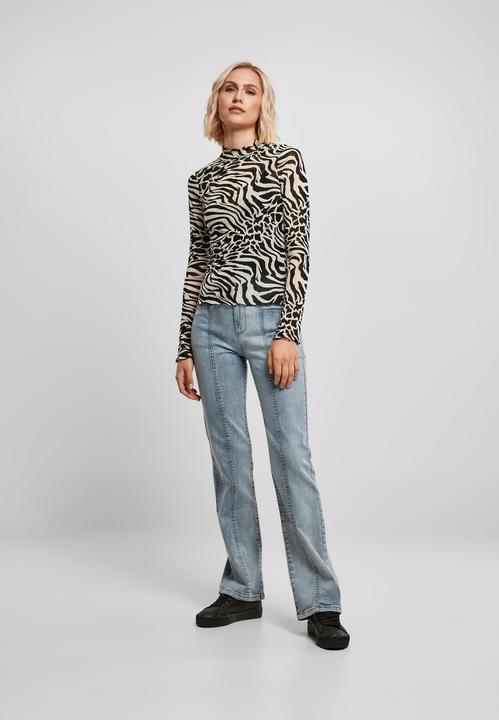 Produktbild Urban Classics Ladies AOP Mesh Turtleneck Longsleeve (XXL)