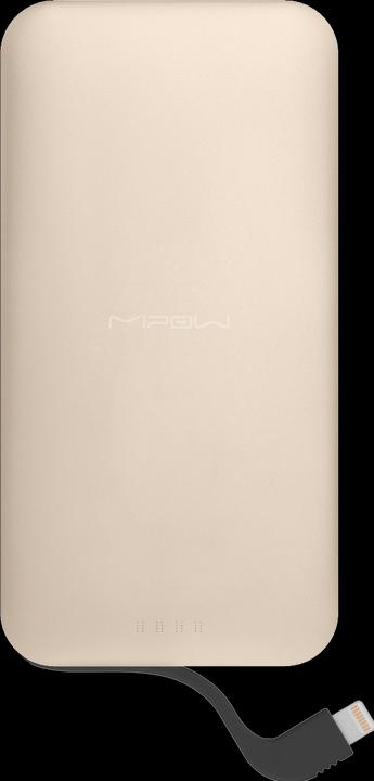 Actual product image MiPow Power Cube 5000 slim gold, lightning (5000 mAh)