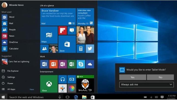 Produktbild Microsoft Windows 10 Pro (1 User)