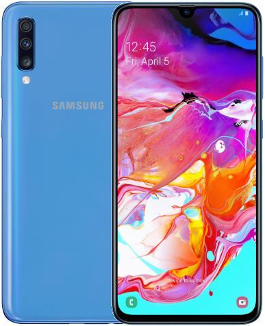 Samsung Galaxy A70 EU (128 GB, Blue, 6.70", Dual SIM, 32 Mpx, 4G)
