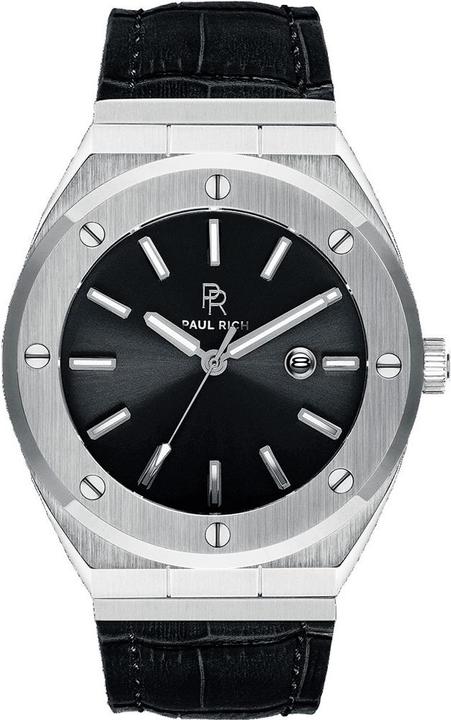 Actual product image Paul Rich Signature Carbon Black Leather (Analogue wristwatch, 45 mm)