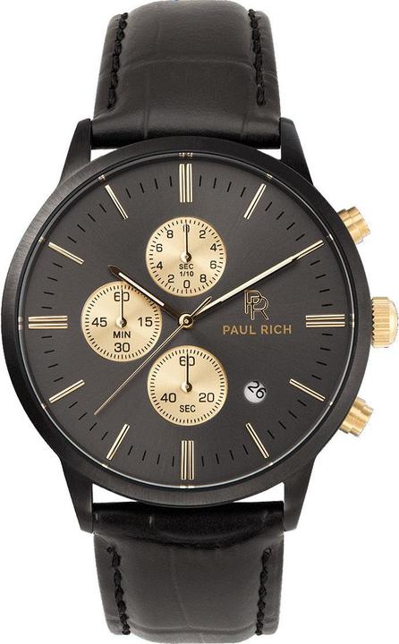Actual product image Paul Rich Chronograph Zenith Black Leather (Analogue wristwatch, 42 mm)