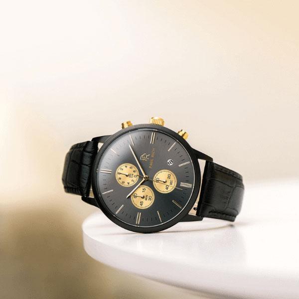 Actual product image Paul Rich Chronograph Zenith Black Leather (Analogue wristwatch, 42 mm)