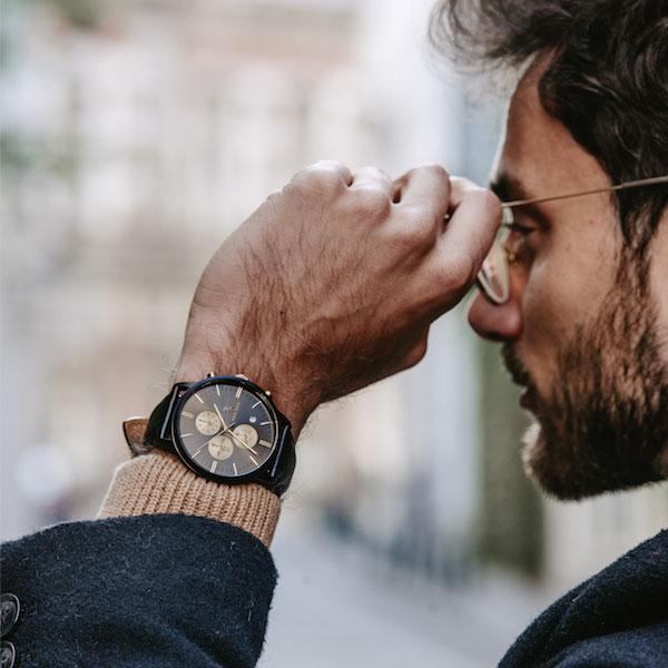 Actual product image Paul Rich Chronograph Zenith Black Leather (Analogue wristwatch, 42 mm)