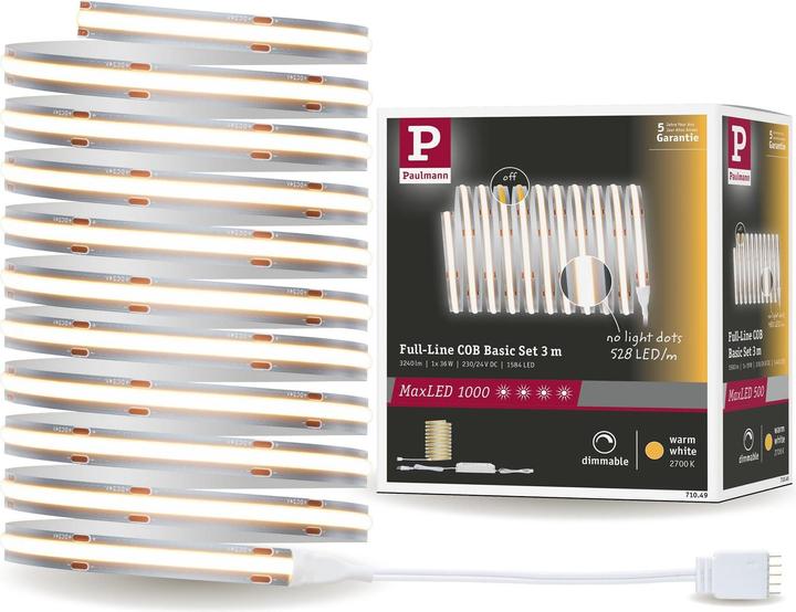 Actual product image Paulmann MaxLED 1000 Full-Line COB Stripe Set (Warm white, 300 cm, Indoor)